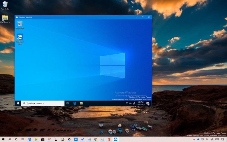 Windows 10 Avril 2019 Update Sandbox Paramètres Et Thème Clair